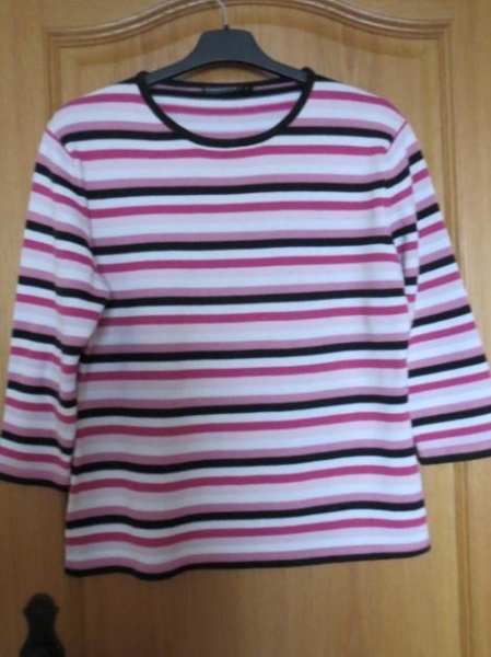 Pullover,gesterift,3/4Arm