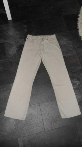Leinenhose - Jeans - Stoffhose - beige - W 32 - L 32 - 
