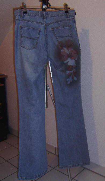 Ausgefallene Jeans von Madonna Gr. 29/32 im Used-Look
