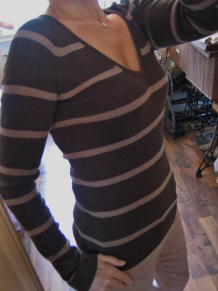 Pulli Streifen Zara V-Ausschnitt / Zara 