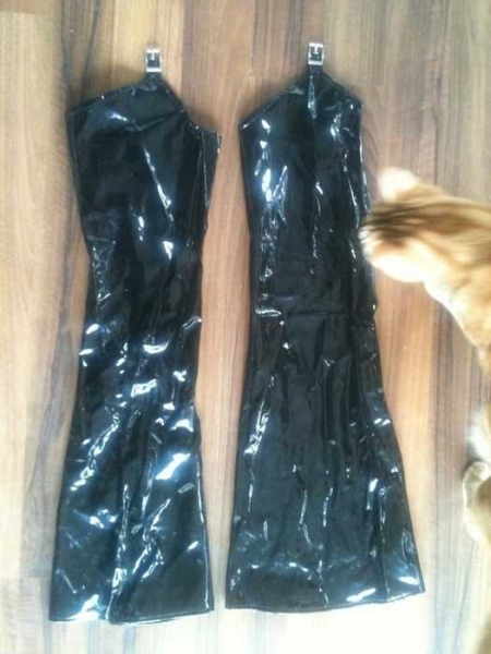 Stulpen, Lack, Fetisch Gothic Cyber, Overknees