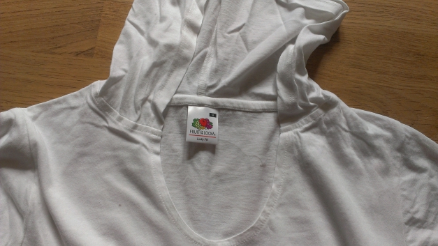 dünner weißer Kapuzenpulli Gr. S