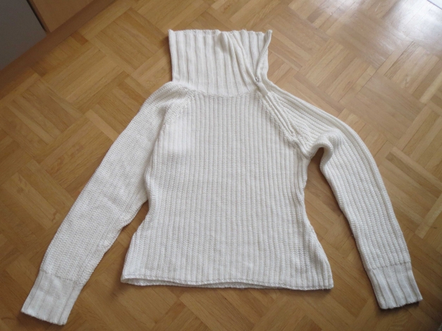 Pullover, Rollkragenpulli, weiß-creme