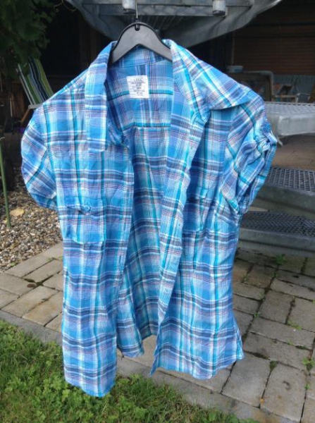 Bluse blaukariert 