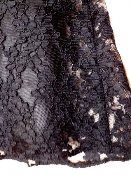 Abendkleid Abiball Partykleid Spitze Gothic schwarz Schleife