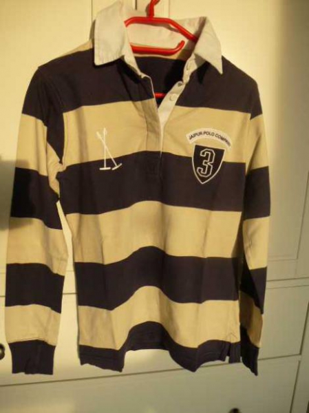 Polo Langarmshirt gestreift