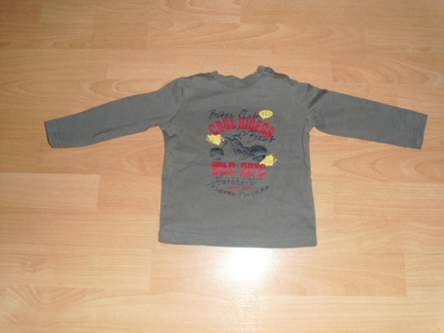 Langarmshirt von Imipimpi, dunkelgrau mit Motiv, Gr. 74/80