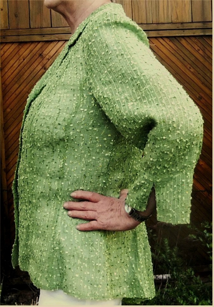 Sommer-Jacke von Murek Fashion - Größe 44 - grün mit Glitzerplättchen