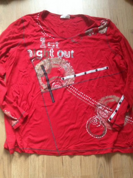 Rot gemusterte Bluse von Bonita