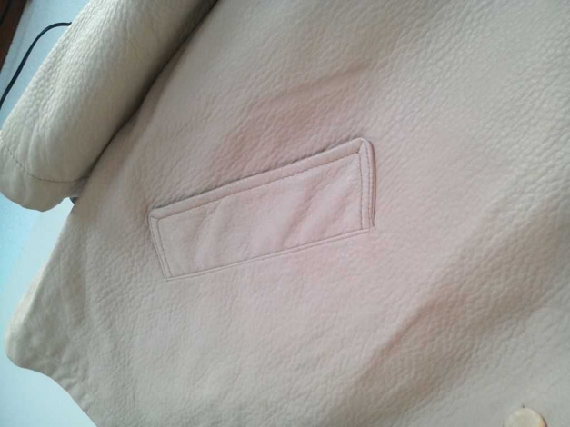 Damen-Lederjacke in creme, sehr weiches Leder, Gr. 44 von AMBIENTE