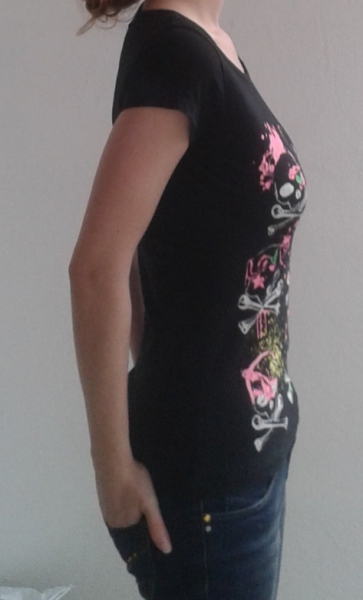 Skull / Totenkopf T-Shirt Fishbone Größe S