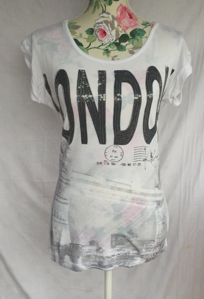 London T-Shirt mit Pailletten