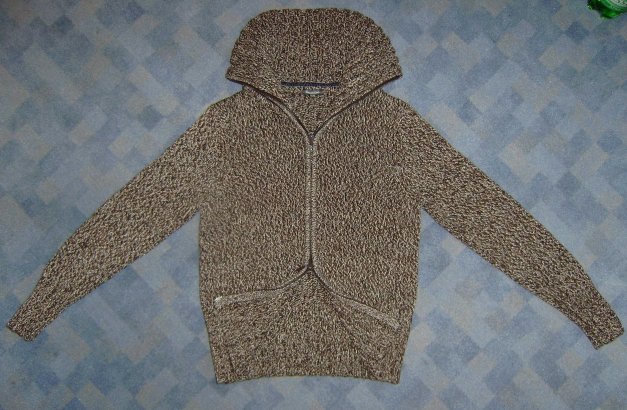 Warme Strickjacke Cardigan braun meliert Gr. 38 von Street One