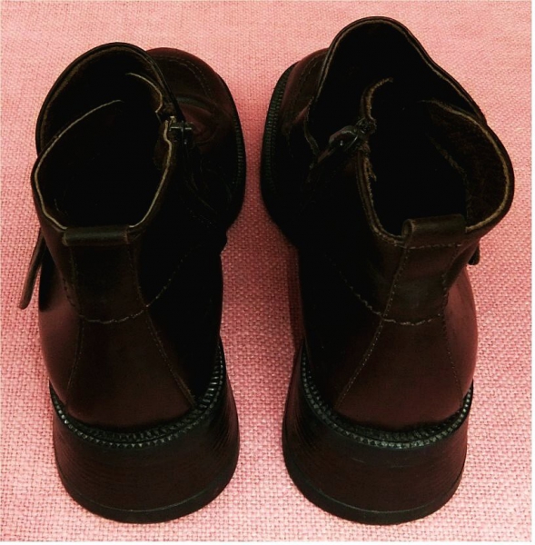 robuste Damen-Halbschuhe mit Schnallen - Größe 39 - in braun