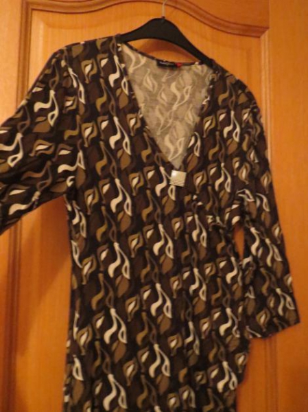 Kleid, Wickeloptik, Gr.44/L, neu