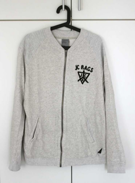 JC Rags Herren Jacke Sweater Sweatshirt Hoodie grau-beige Gr. XL wie L
