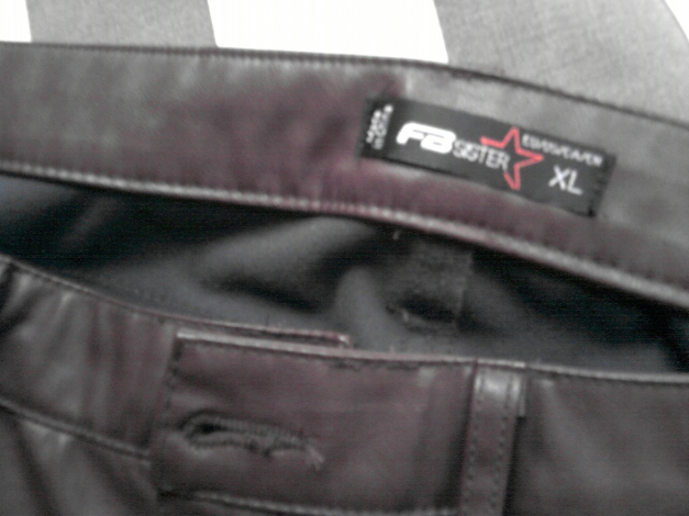 Kunstlederhose Gr.XL 42 bordeauxfarben