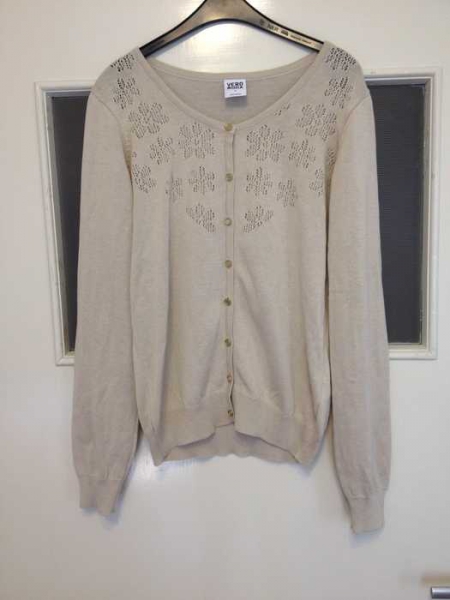 NEU strickjacke spitzenjacke häkel beige Gold nude Vero Moda Größe M