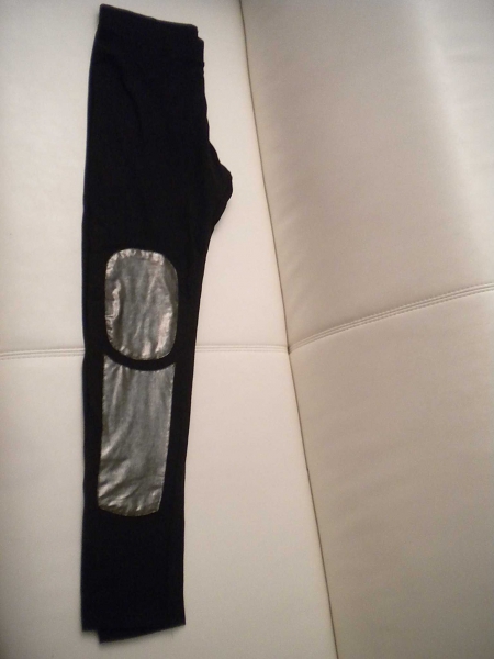 Leggings mit Ledereinsätzen Boho Blogger