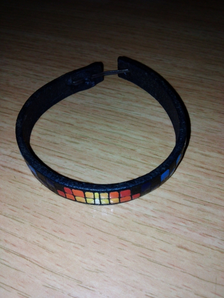 Lederarmband buntes Muster