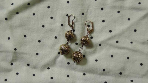 Vergoldete Ohrringe aus 925 Silber Vintage