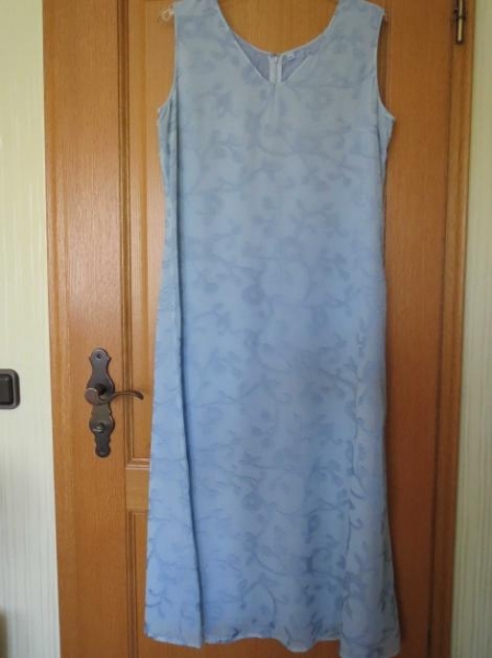 3-Teiler, Kleid, Bluse, Longbluse, hellblau, Gr.42/44, neu