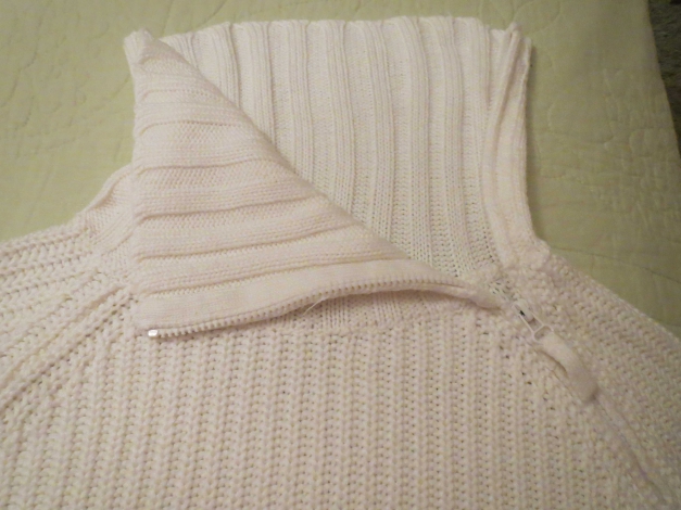 Pullover, Rollkragenpulli, weiß-creme