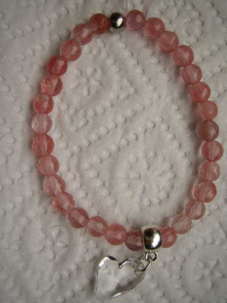 Armband Quarz Perlen Swarovski 925er Silber