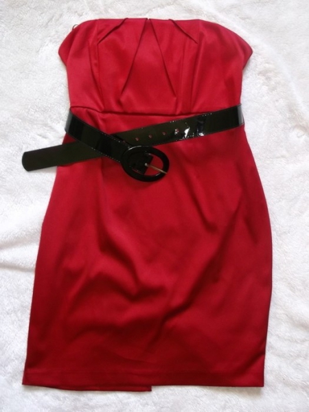 rotes Kleid Cocktailkleid C&A