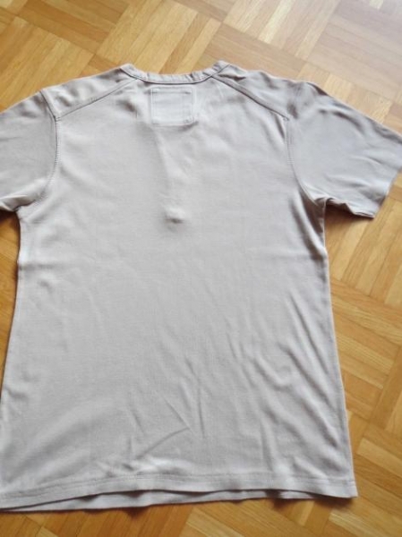 T-Shirt,beige,Kurzarm,2-1-Optik,Gr.40/M