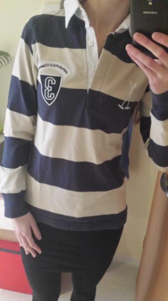 Polo Langarmshirt gestreift