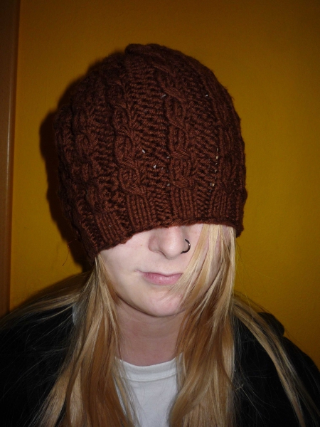  Strickmütze, gezopft und selbstgestrickt