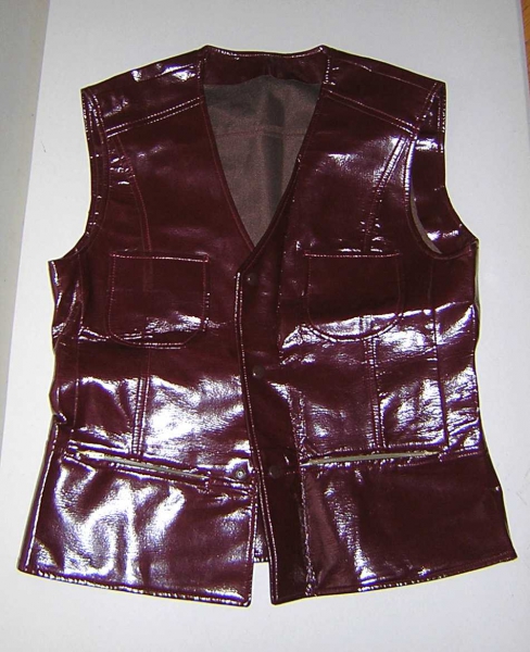 WESTE 60s 70er MOD Lack TOP vintage retro weinrot