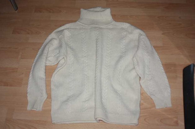 Ann Llewelyn Rollkragen Pullover Creme-weiß, Gr. L