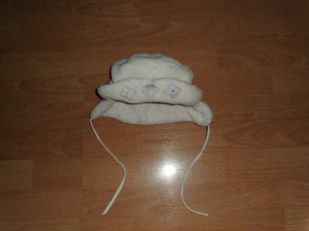 Fleecemütze von Sterntaler, wollweiß ,mit Motiv, KU 50