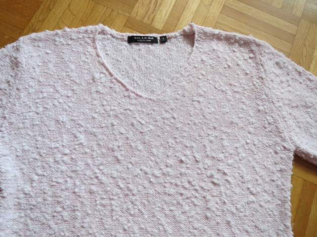 Pullover,V-Ausschnitt,hellrosa