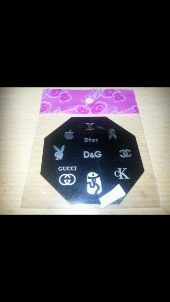 Stamping Schablone mit Designer Motiven Neu 