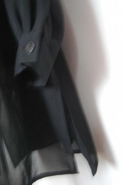 Transparente  Schwarze  Long Tunika Bluse Oberteil  Trendi
