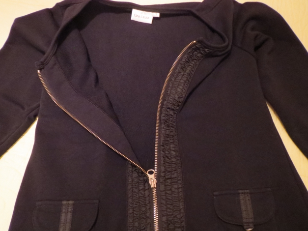 Damen Sweatjacke,schwarz,Reißverschluss