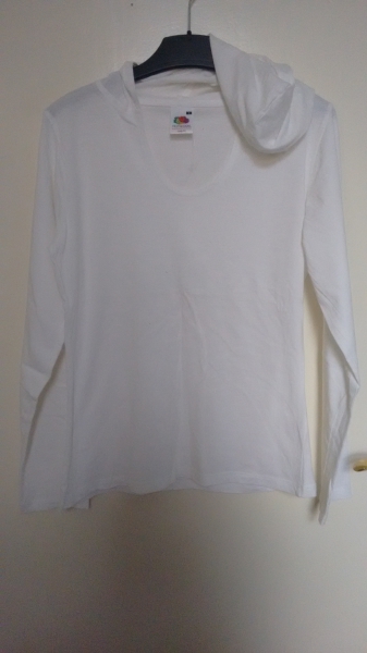 dünner weißer Kapuzenpulli Gr. S