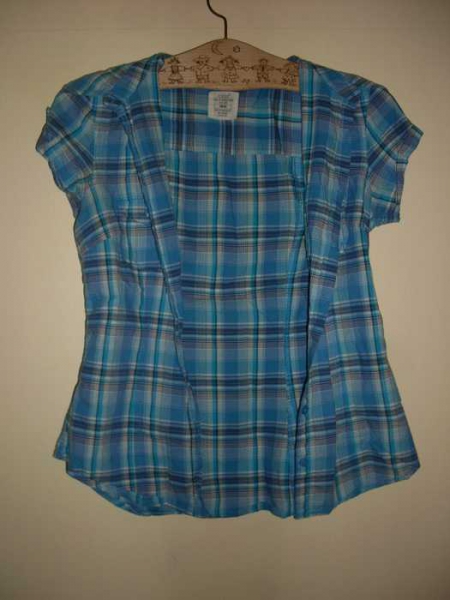 blau karierte bluse