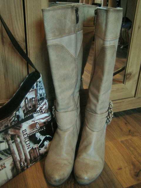 Stiefel Leder Tamaris Gr. 37 
