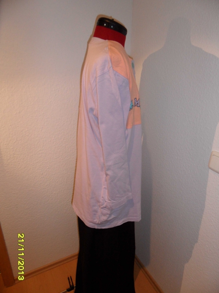 bunte, lange Sommerjacke aus den 90igern, mit großen Knöpfen Größe 40 