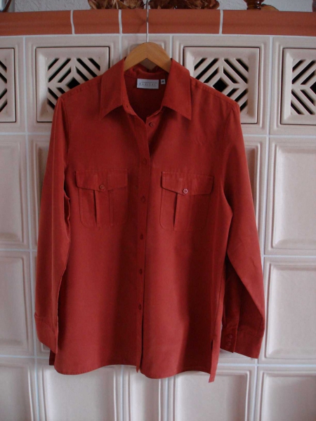 Longbluse, terrafarben