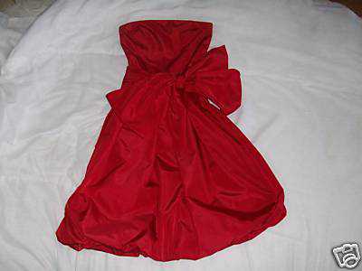 Zara Cocktailkleid Bandeau Kleid rot XS = 34