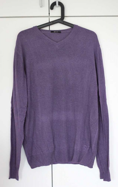 Pullover GAS Herren Strickpullover lila violett Gr. L