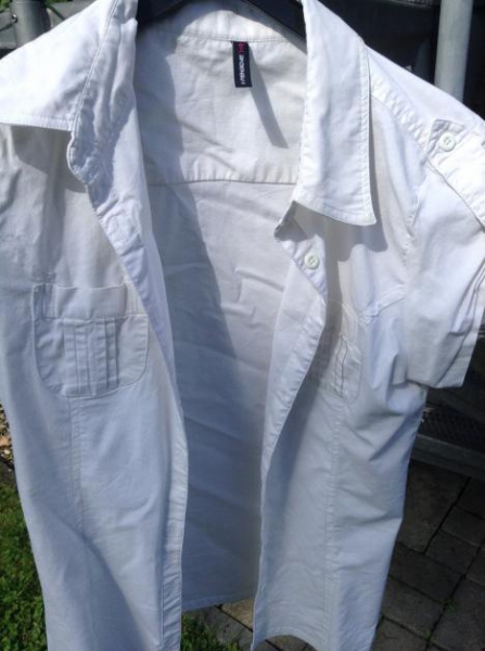 Weiße bluse kurzarm 