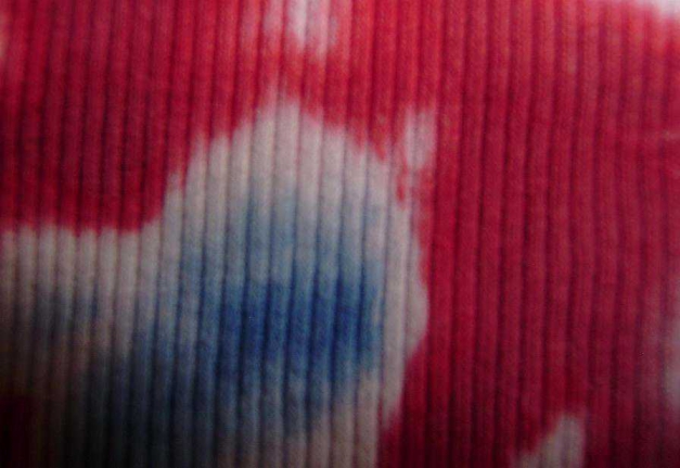 Ausgefallenes Batik Top mit Glitzer Peace Zeichen aus den USA Gr. L