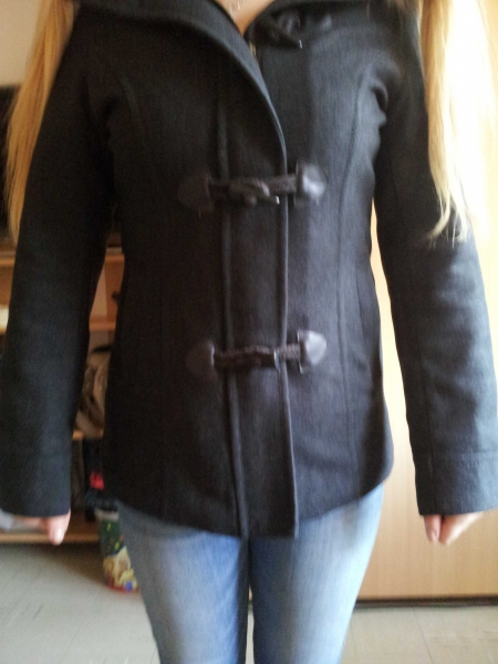 H&M   Mantel / Dufflecoat mit Kapuze Gr.38