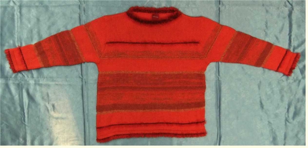 Strick-Pullover von olsen - rötlichorange Farbtöne - Größe 42